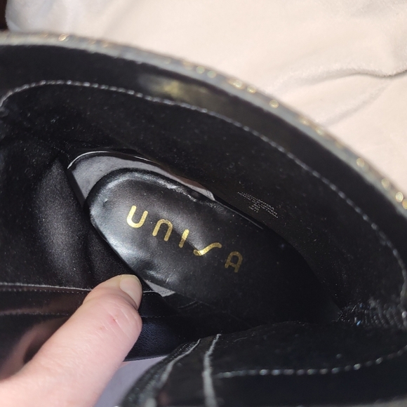 Unisa Ankle Heel Boots  Metallic Tapestry Brocade Fabric - Picture 2 of 7